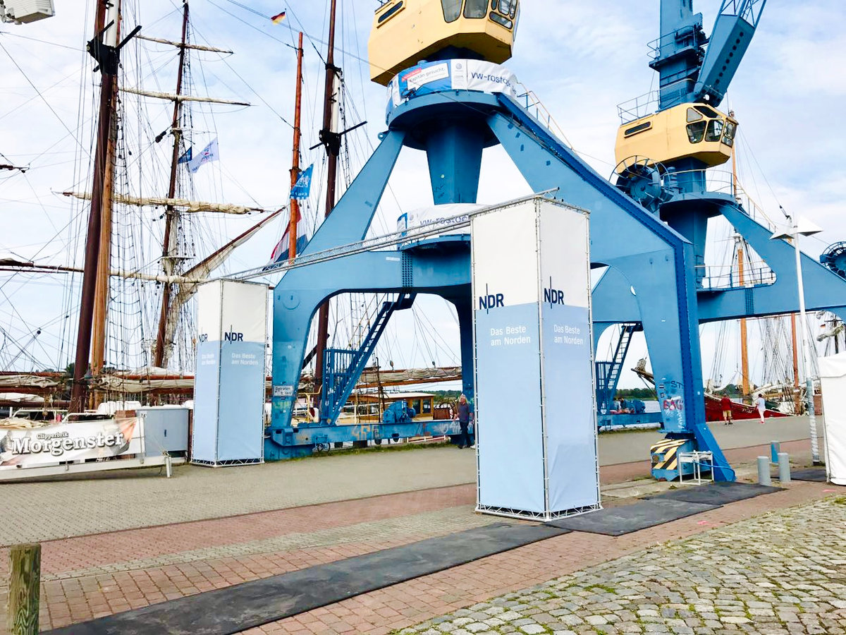 NDR Markenauftritt mit mobilen Werbeträgern auf der Hanse Sail